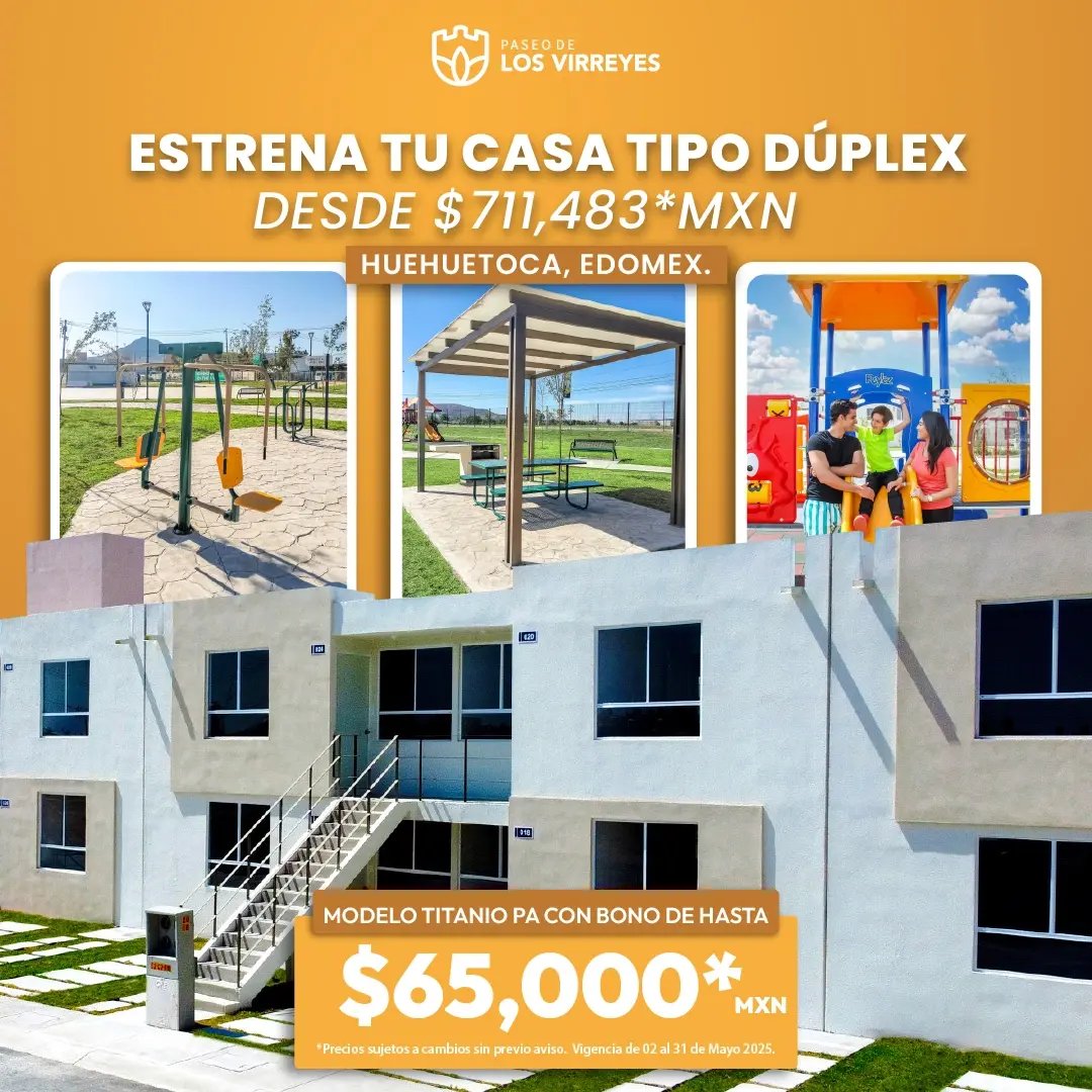 Casa en venta en Huehuetoca Estado de México con 65,000 MXN de descuento Casa en venta en Huehuetoca Estado de México con 65,000 MXN de descuento
