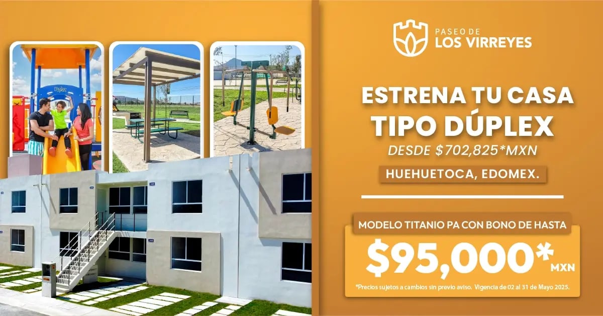 Estrena tu casa duplex con un descuento hasat 95,000 pesos mexicanos en caso de diferencia. Estrena tu casa duplex con un descuento hasat 95,000 pesos mexicanos en caso de diferencia.